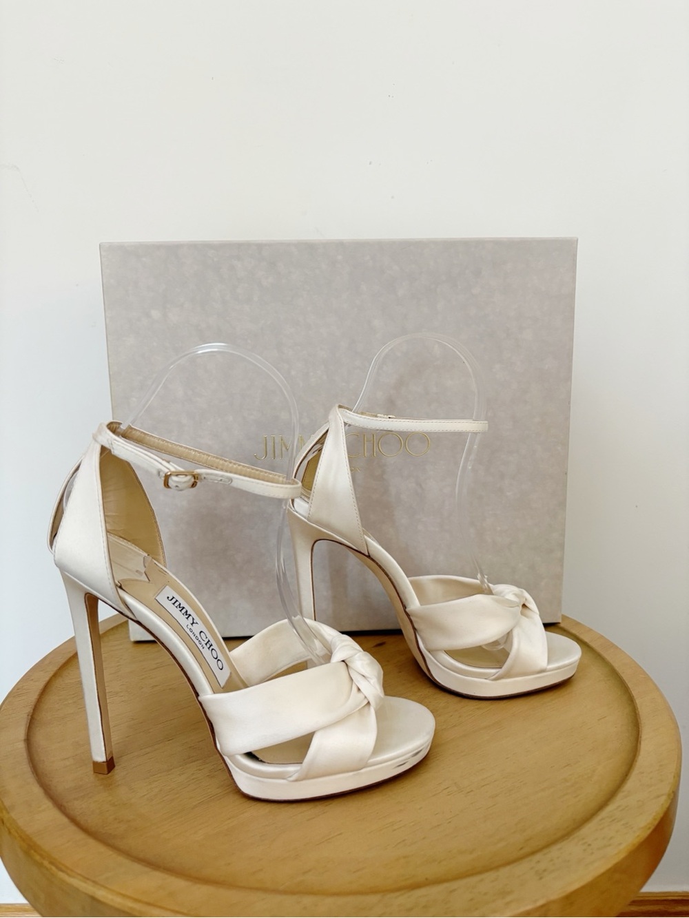 JIMMY CHOO Rosie 120 Satin Heels - Picture 6 of 11